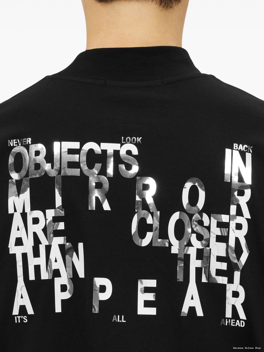 Cheap slogan-print T-shirt Versace long-sleeve Women 0711